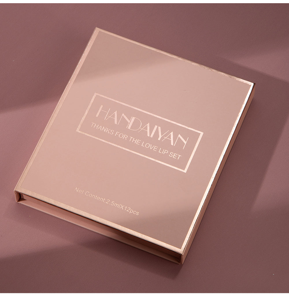 Set de 12 Labiales Líquidos Mate Aterciopelados – Sofisticación en Cada Tono