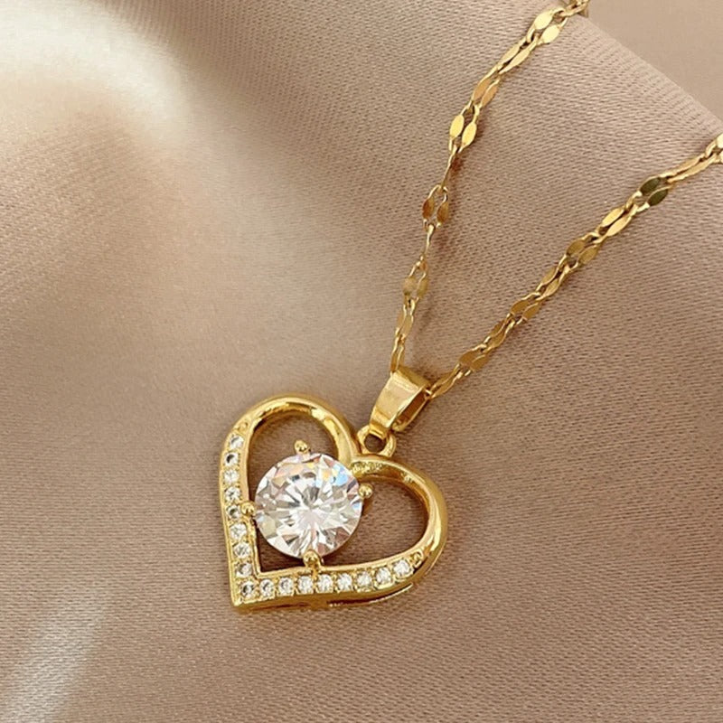Collar Corazón Diamante